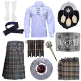 men's  Scottish 10 piece kilt set, Tartan Kilt Highland Wear , Leather Sporran Kilt Belt And Buckle, Casual Kilt Outfit, kilt outfit for wedding