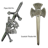 Piper Kilt Pin-Scottish Thistle Hilt