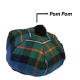 Scottish Traditional beret Tam o' Shatner Acrylic Wool Tammy Hat Pom Pom flat bonnet cap