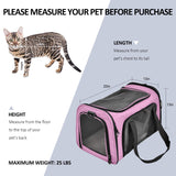 Portable Pet Carrier Bag, Top Opening, Removable Mat and Breathable Mesh, Airline Approved Pet Carrier Foldable Transport Carrier for Dogs and Cats, with Shoulder Strap and Pet Bowl